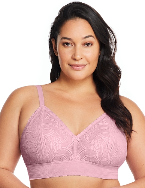 Glamorise Plus Size Luxe Lace Bralette 7012