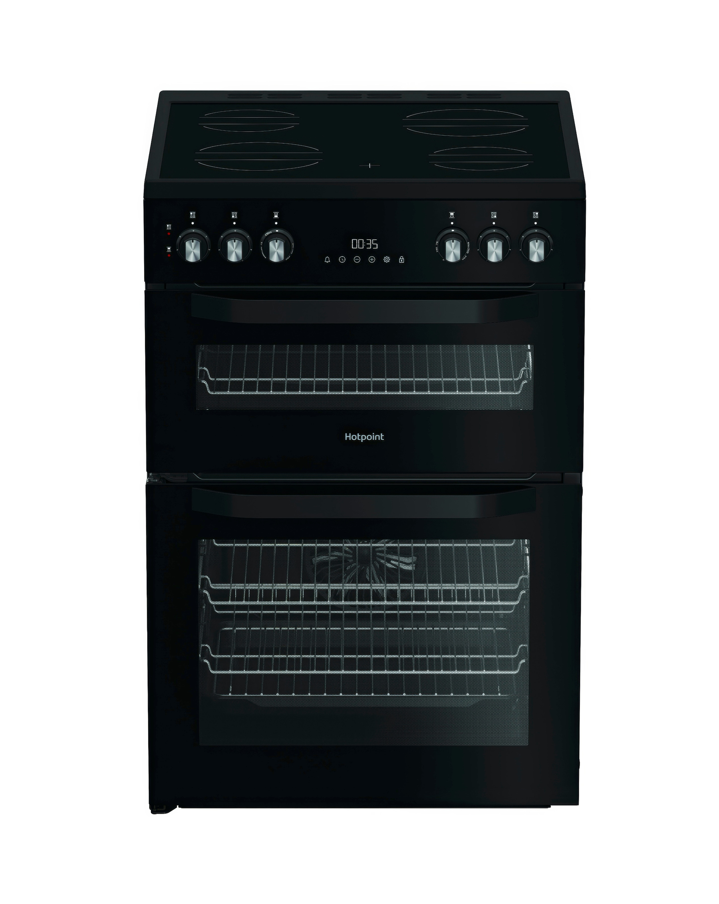 Hotpoint HDE6VDB1 Cooker - Black