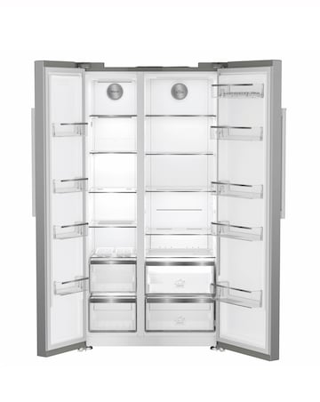 Hotpoint HPG2 6592 XP4UK Dual No Frost American Fridge Freezer Silver + Install