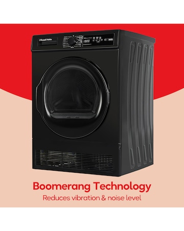 Russell Hobbs RH8CTD111B 8kg Condenser Tumble Dryer Black + Install