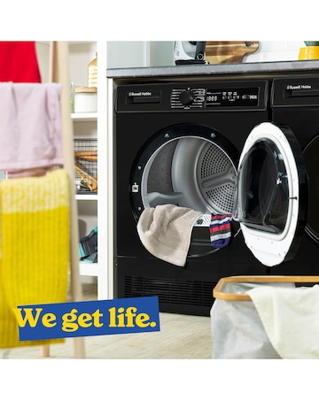 Russell Hobbs RH8CTD111B 8kg Condenser Tumble Dryer Black + Install