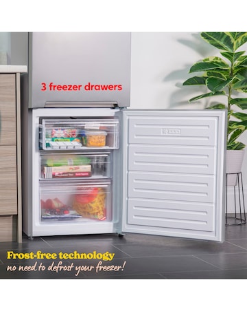 Russell Hobbs RH180FFFF1E1S Frost-free Fridge Freezer Silver + Install