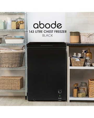 Abode A142CF0E1B Chest Freezer 142L Black + Install