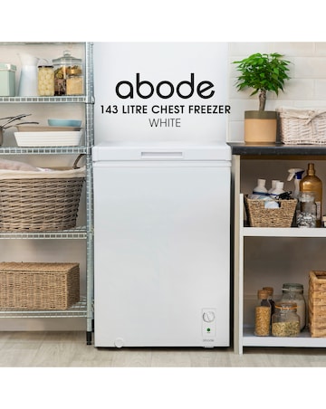 Abode A142CF0E1W Chest Freezer 142L White + Install