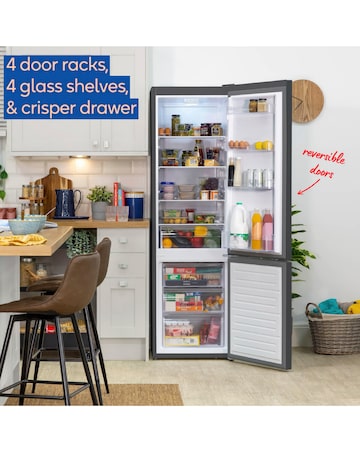 Russell Hobbs RH180FFFF551E1DS 70/30 Fridge Freezer Dark Steel + Install