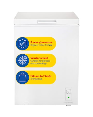 Russell Hobbs RH142CF0E1W Chest Freezer - White + Install