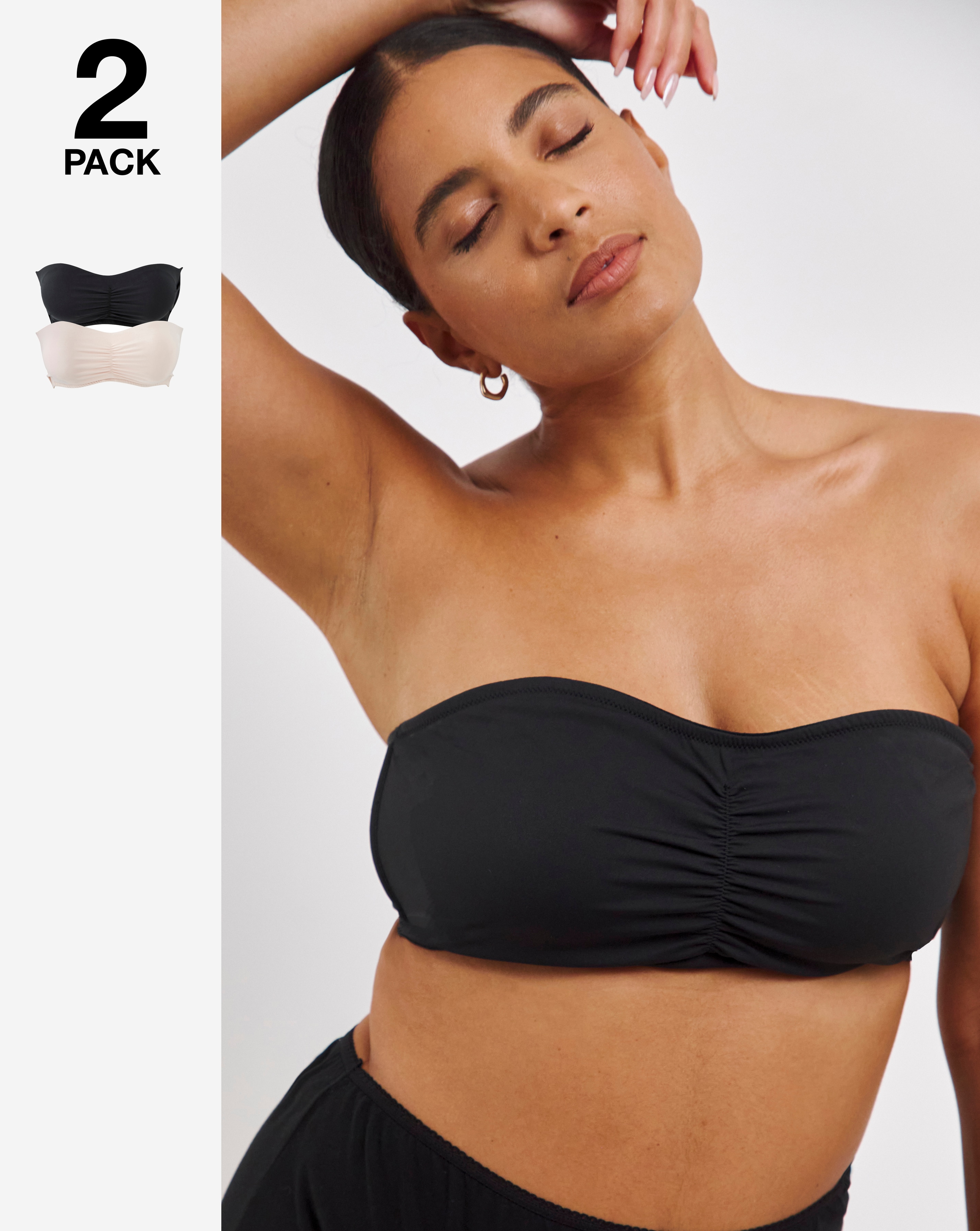 MAGISCULPT 2Pack Moulded Bandeau Bras