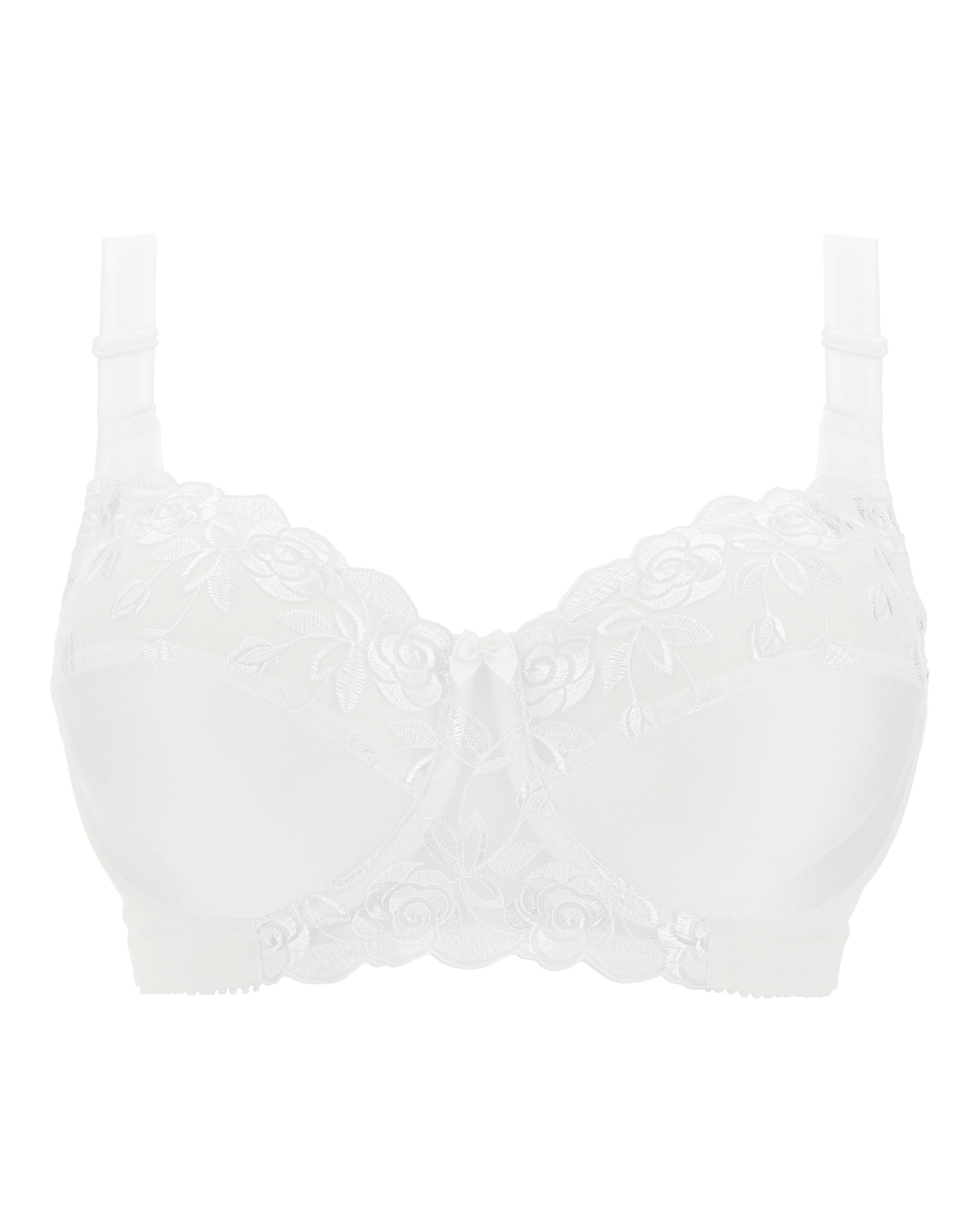 Miss Mary Rose Embroidered Bra White