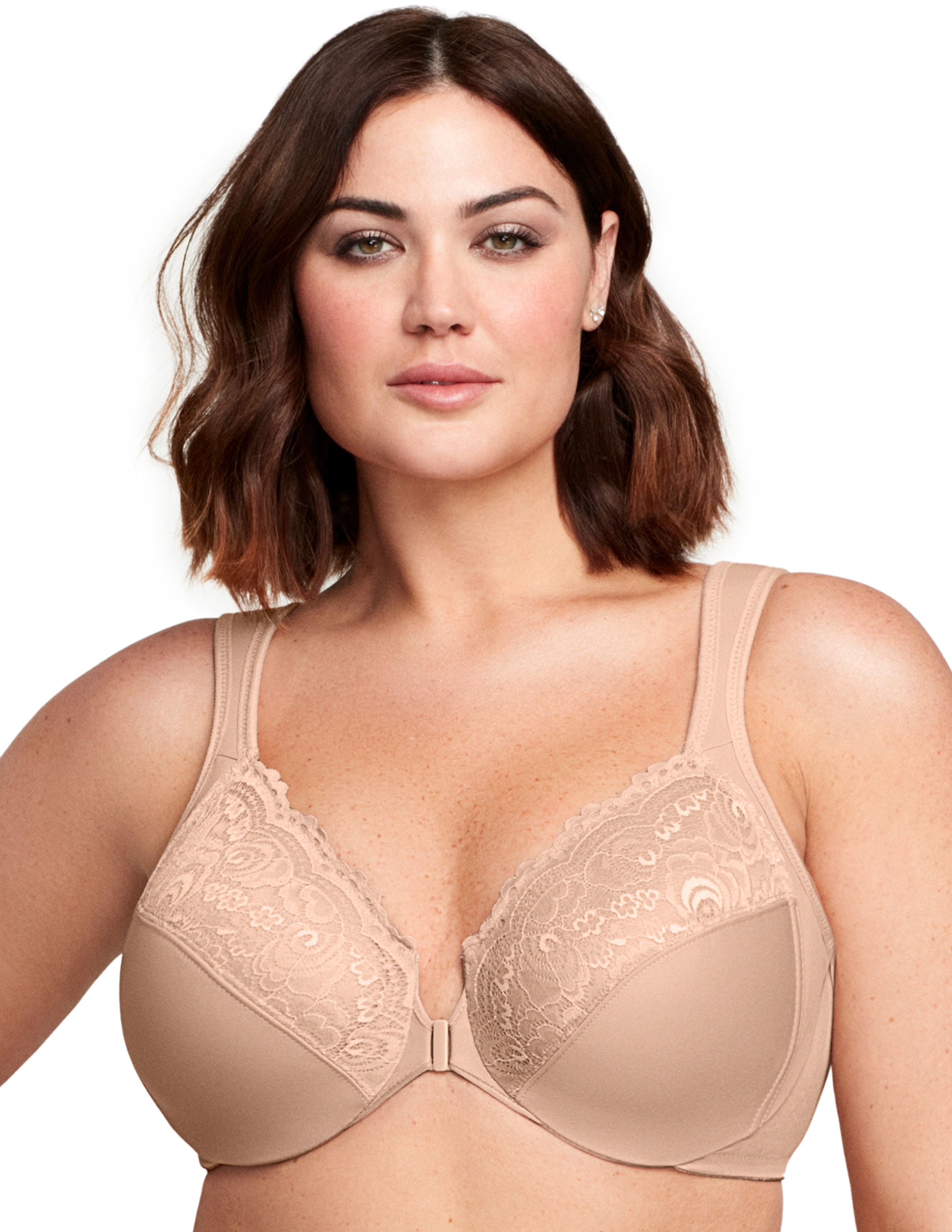 Glamorise Plus Size WonderWire Front-Fastening Bra 1245