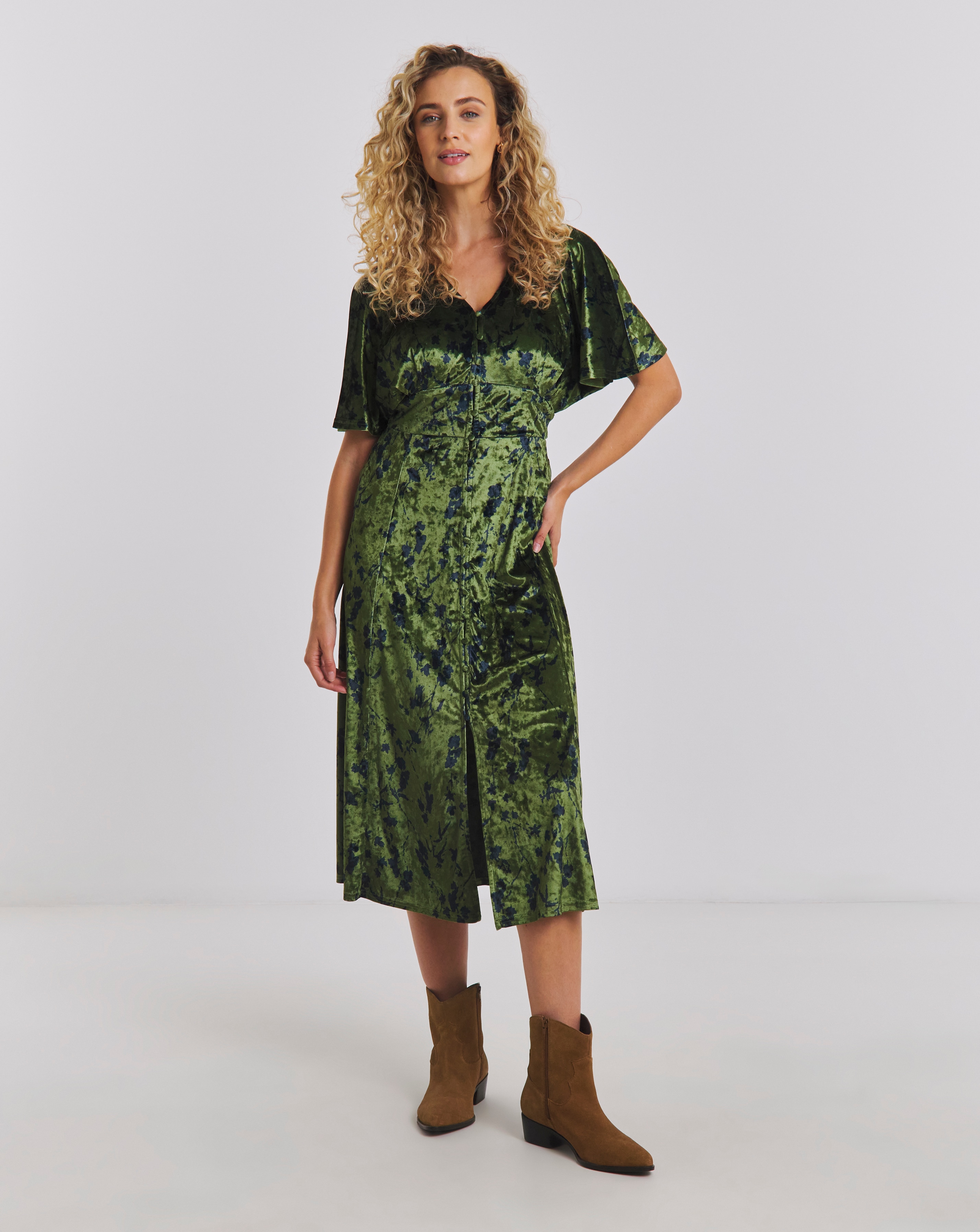 New In - Joe Browns Daria Velour Dress