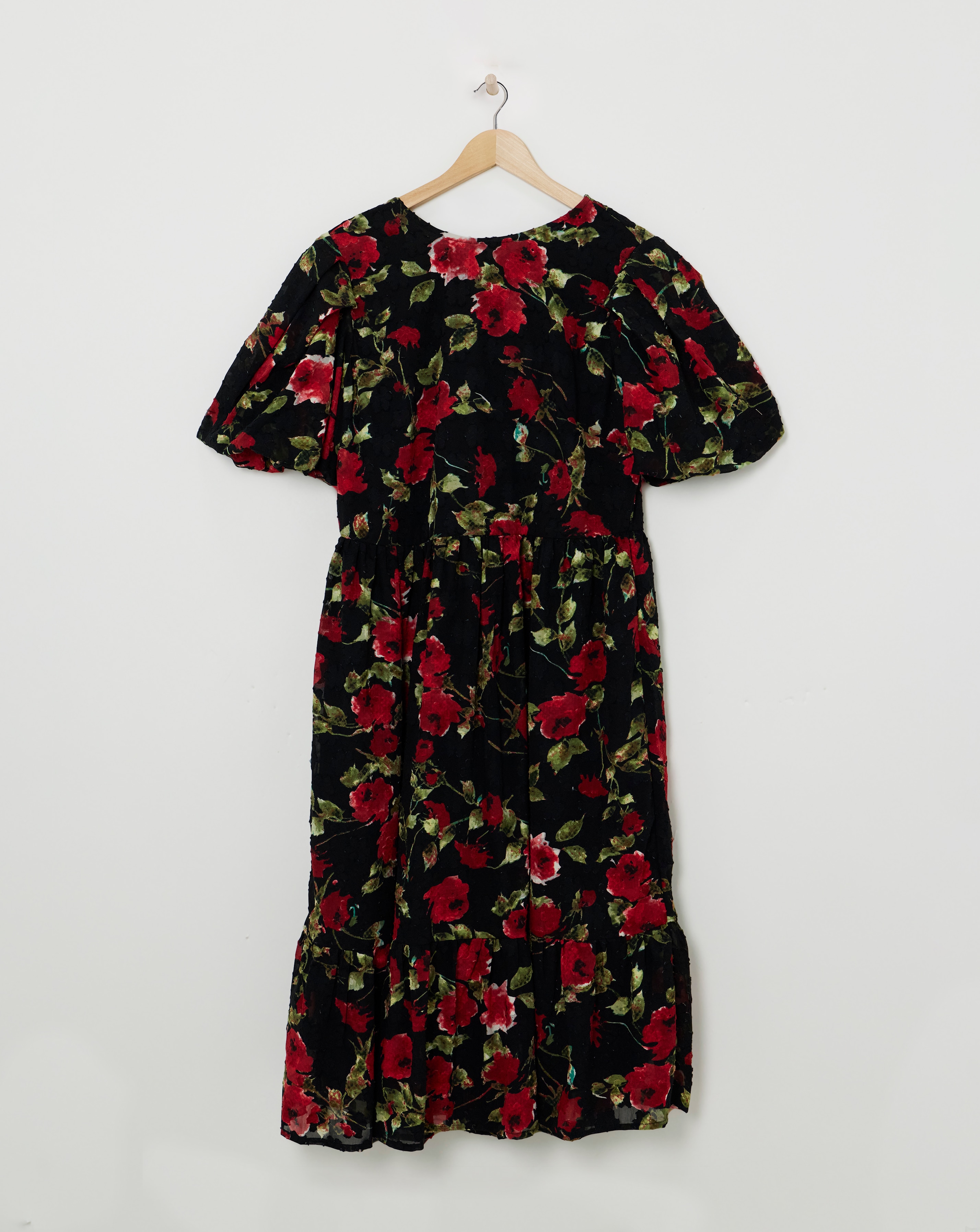 Lovedrobe Textured Floral Midi Dress
