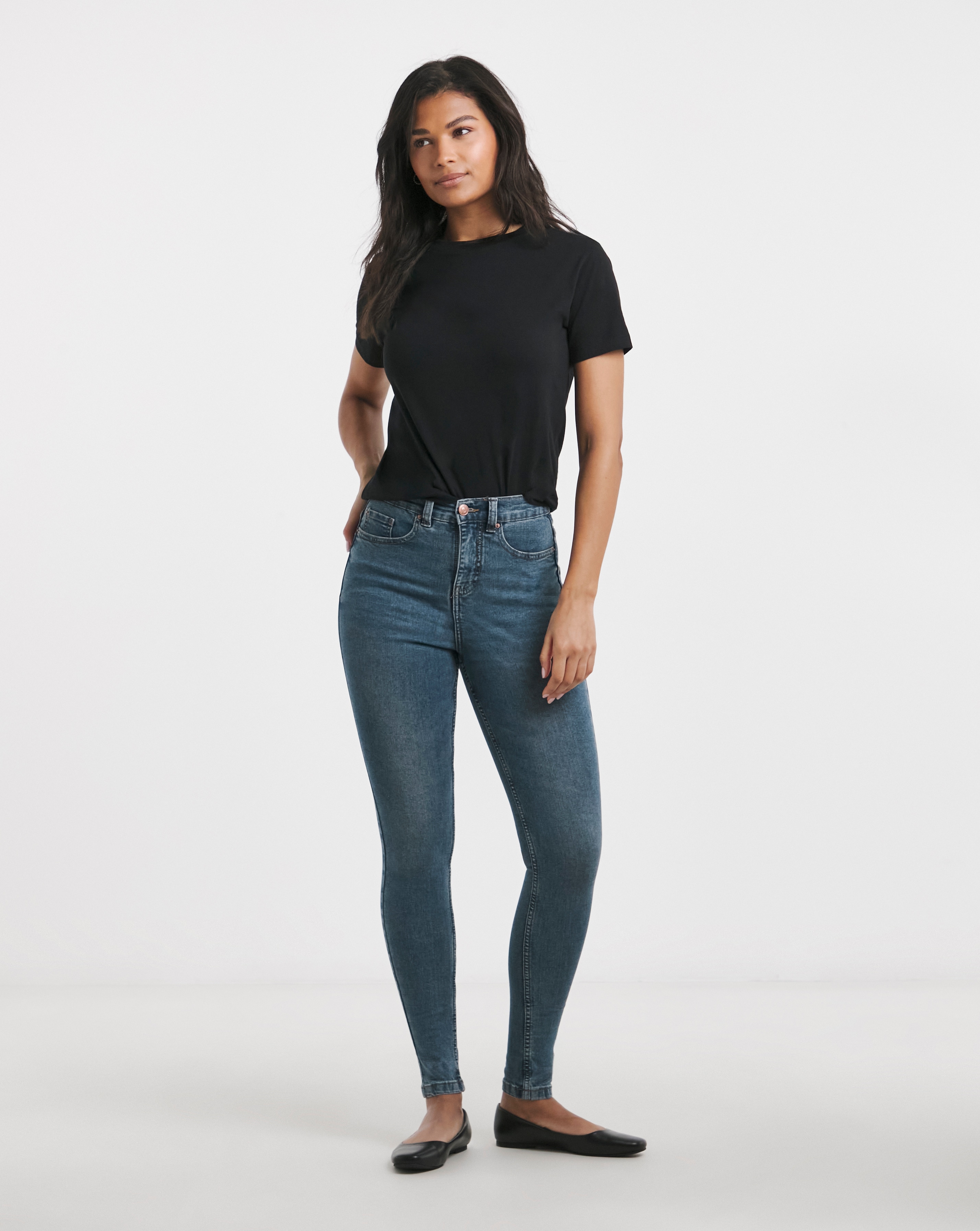 24/7 Light Mid Wash Skinny Jeans