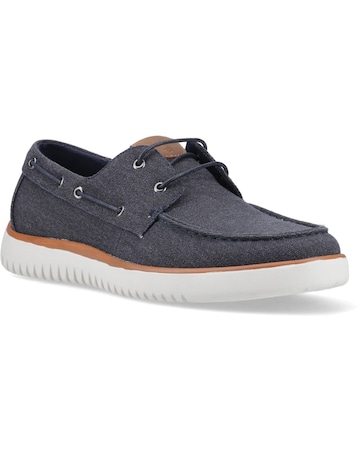 Hush Puppies Daniel Canvas Boat Shoe