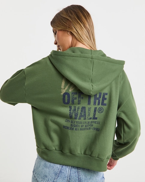 VANS Ladywell Retro Zip Cropped Hoodie
