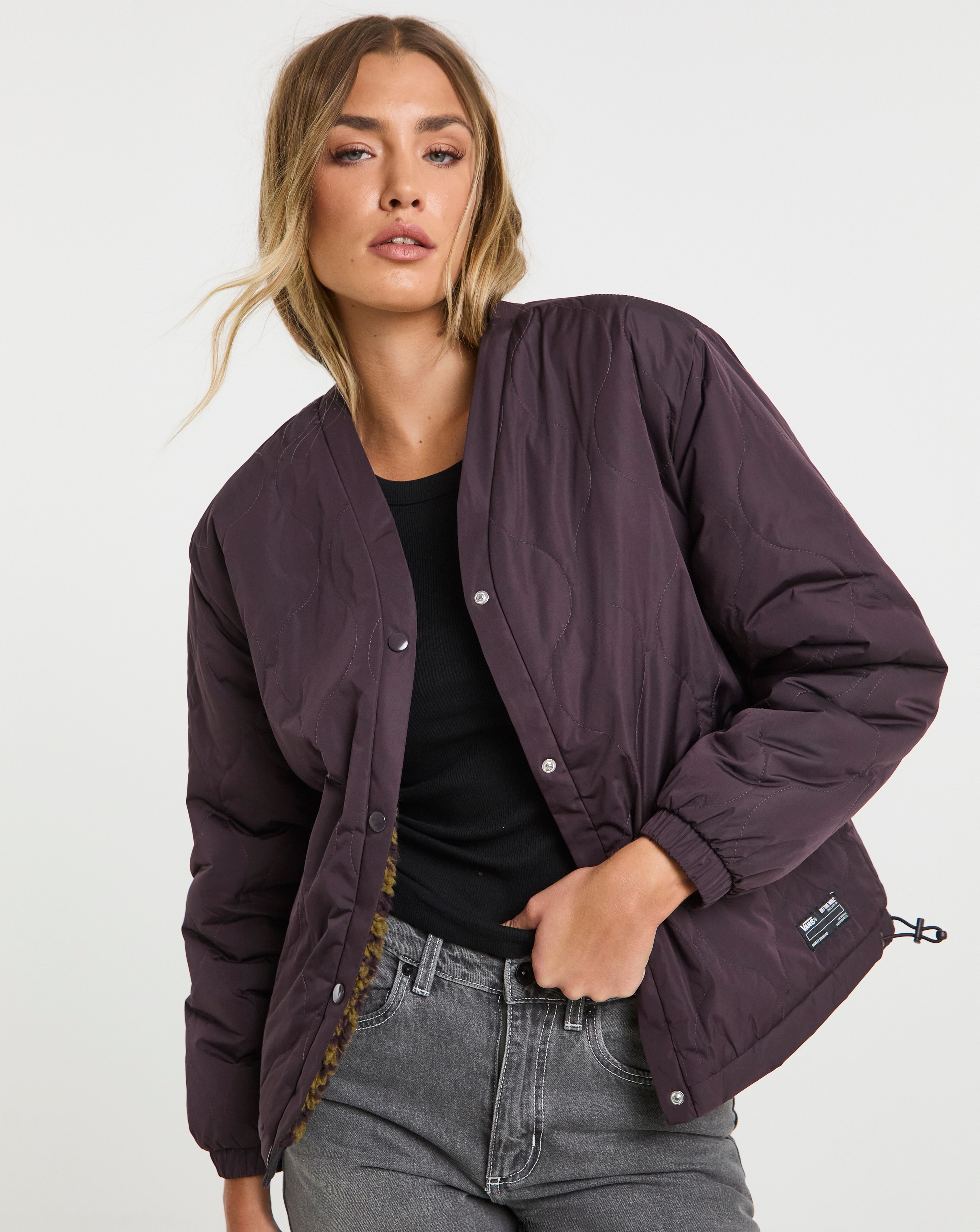 VANS Suffolk Cheetah Check Pile Coat