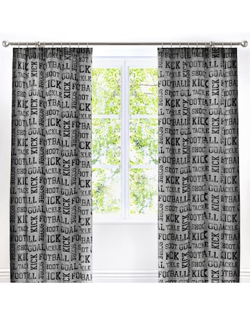Bedlam Football Pencil Pleat Curtains