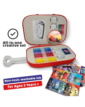 Cars Colour & Stamp Trolley Set