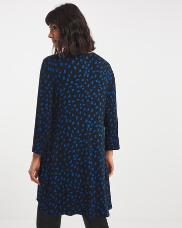 3/4 Sleeve Zip Detail Swing Tunic