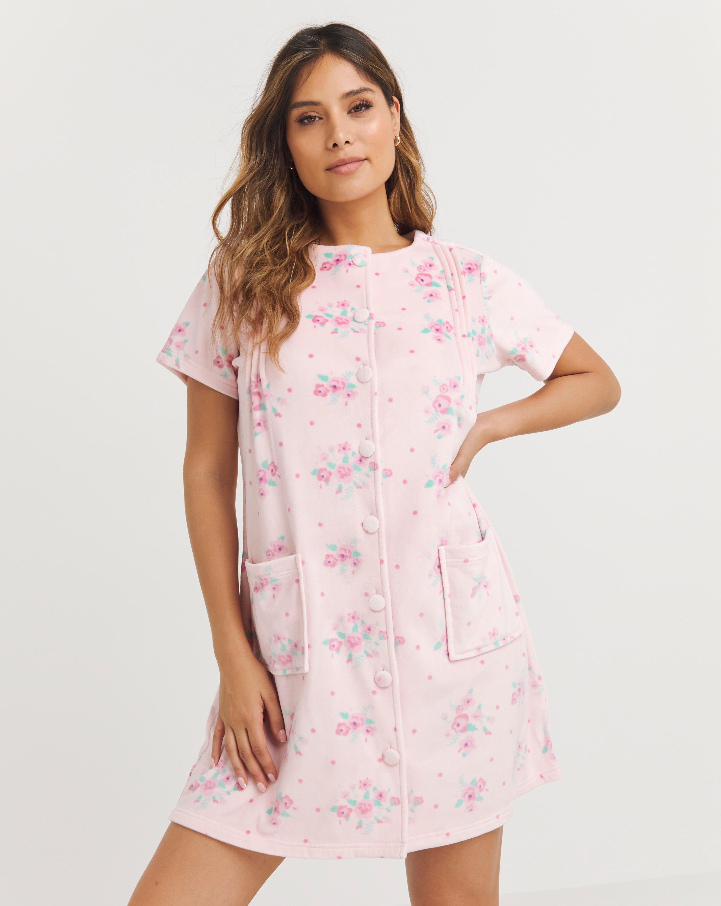 Julipa Button Through Fleece Nightie