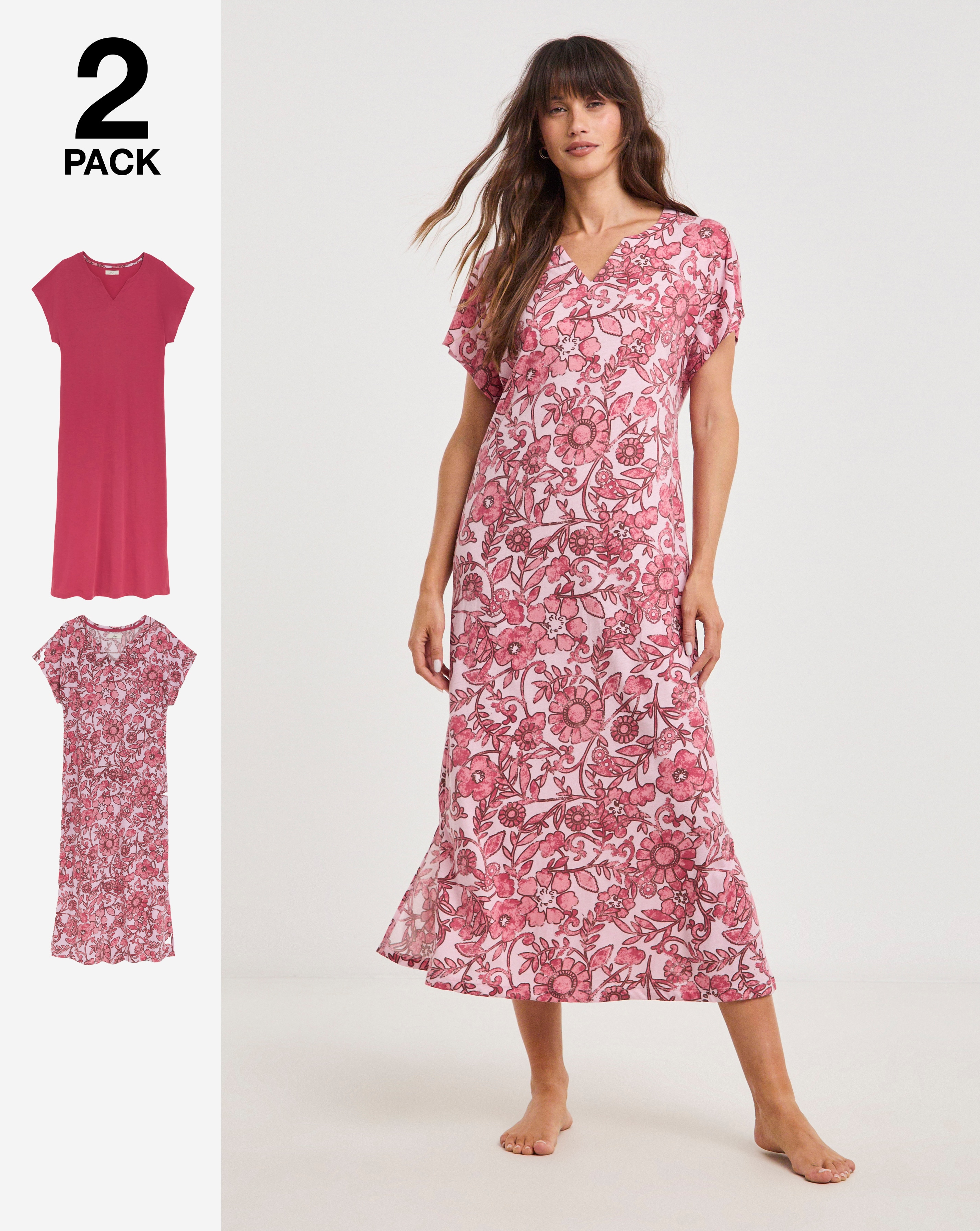 Julipa Floral Value 2 Pack Maxi Nighties