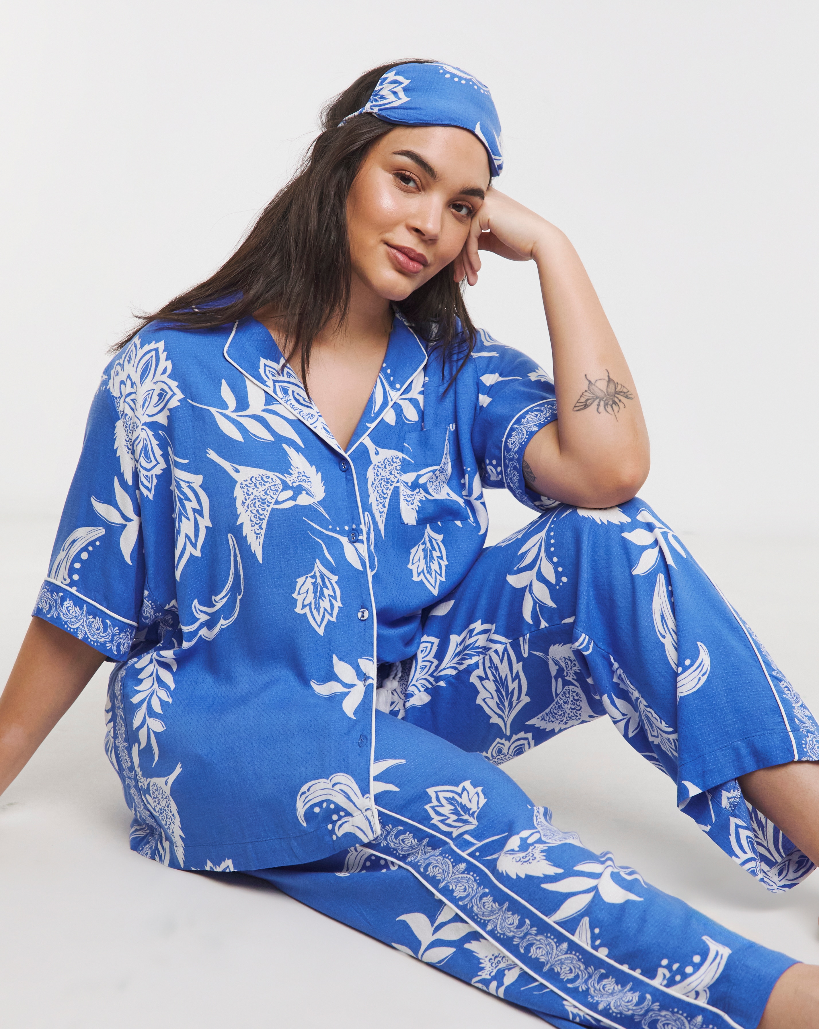 Figleaves Border Print Pyjama Set