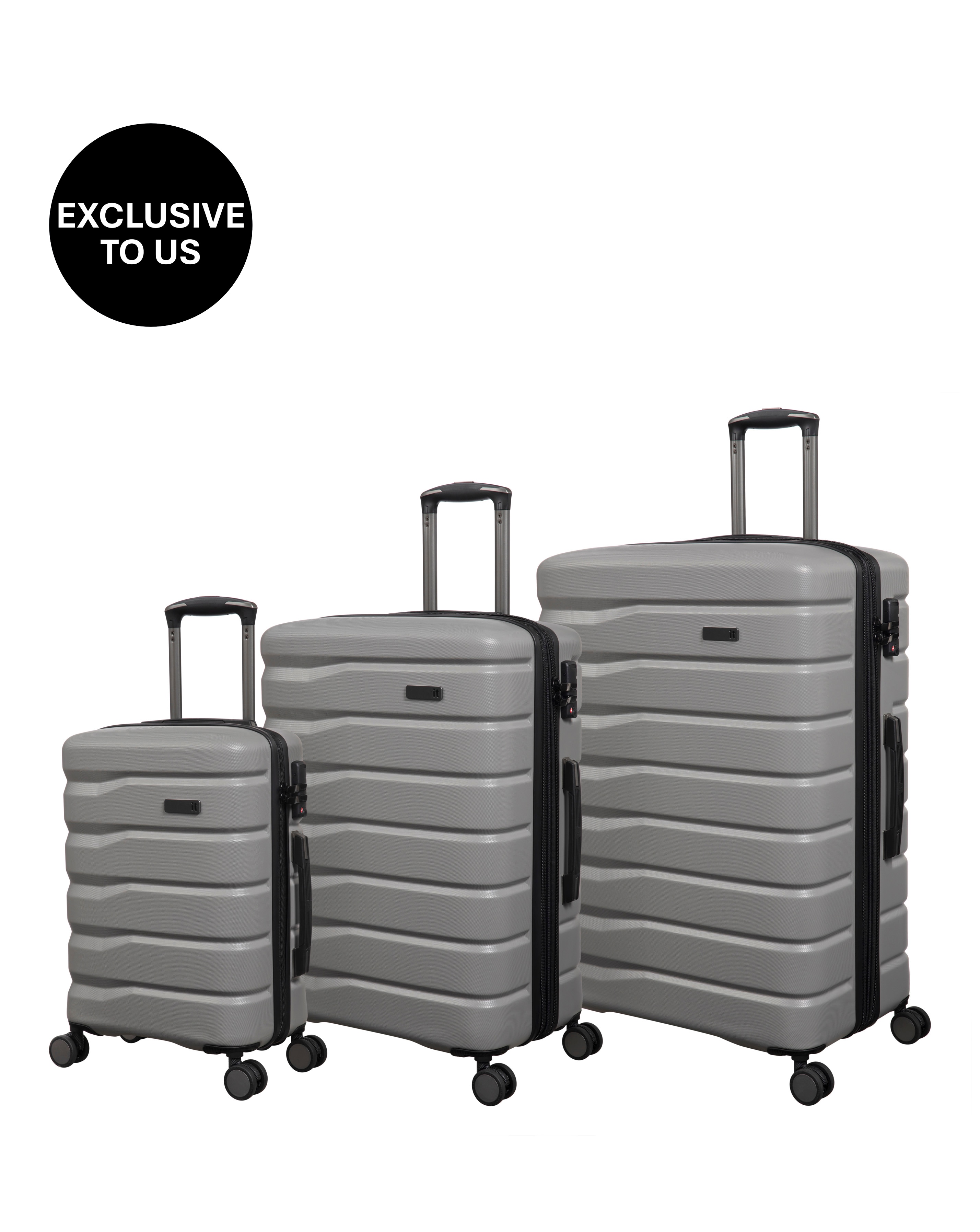 IT Luggage Gravitate 3pc Set - Grey