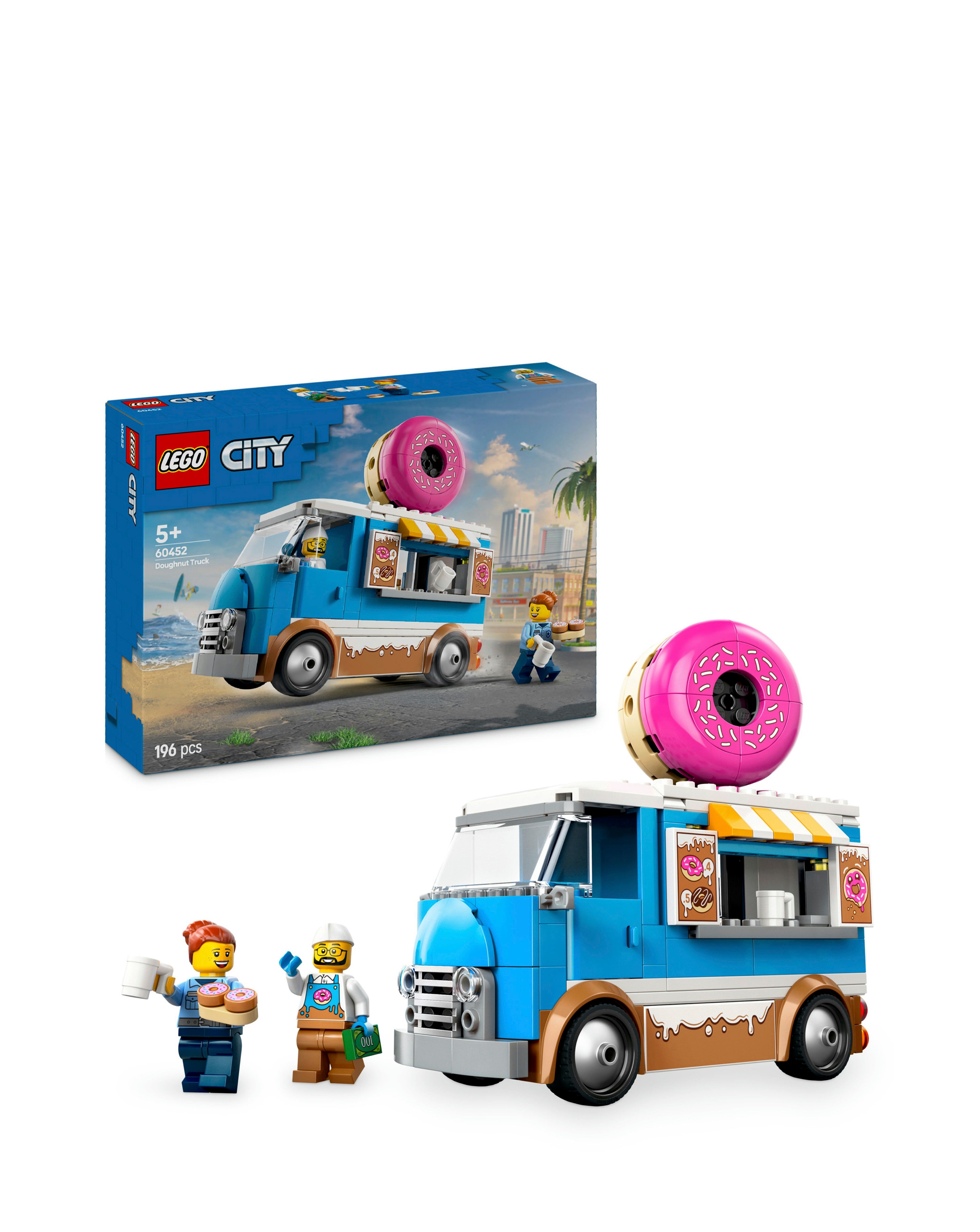 LEGO City Doughnut Truck Toy, Set with 2