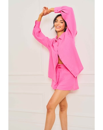 Jim Jam The Label Pink Cheesecloth Pyjama Set