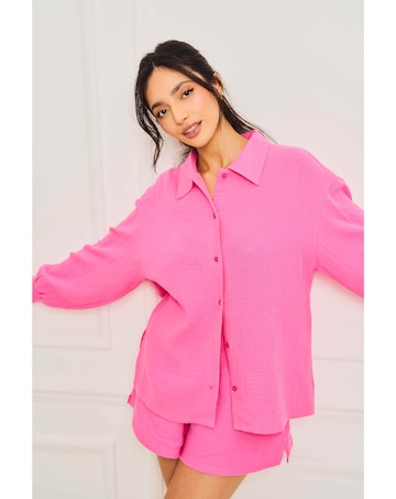 Jim Jam The Label Pink Cheesecloth Pyjama Set
