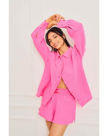 Jim Jam The Label Pink Cheesecloth Pyjama Set