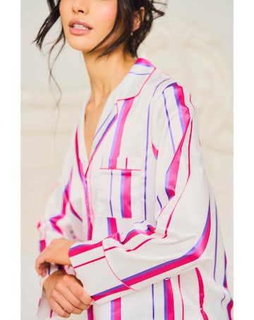 Jim Jam The Label Stripe Satin Short Pyjama Set