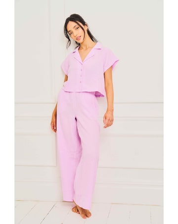 Jim Jam The Label Lilac Cheesecloth Pyjama Set