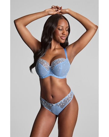 Panache Blossom Balcony Wired Bra Blue Daisy Chain