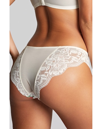 Panache Nina Brazilian Knicker White Rose Print