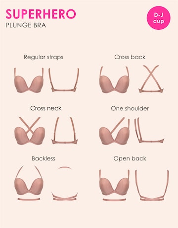 Curvy Kate Superhero Multiway Padded Plunge Wired Bra Latte