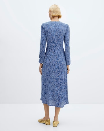 Mango Printed Bow Tie Dress