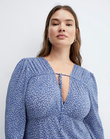 Mango Printed Bow Tie Dress