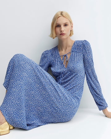 Mango Printed Bow Tie Dress