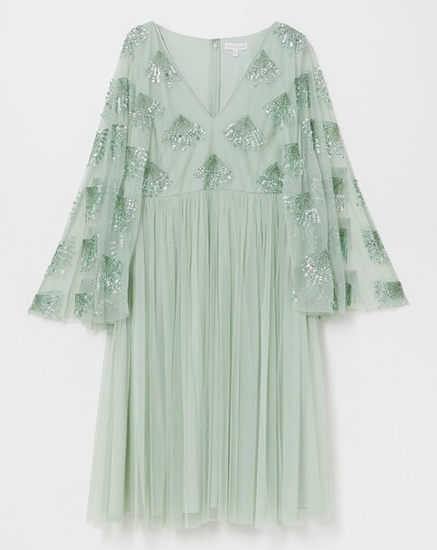 Maya Curve Embellished Midi Dress