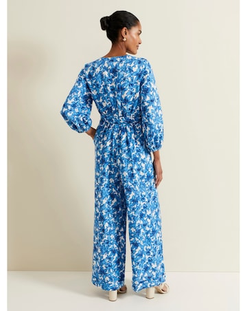 Phase Eight Rosey Floral Linen Jumpsuit