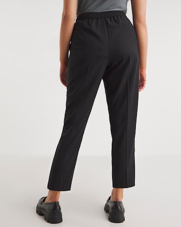Value Essentials Stretch Black Tie Waist Workwear Trousers