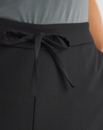 Value Essentials Stretch Black Tie Waist Workwear Trousers