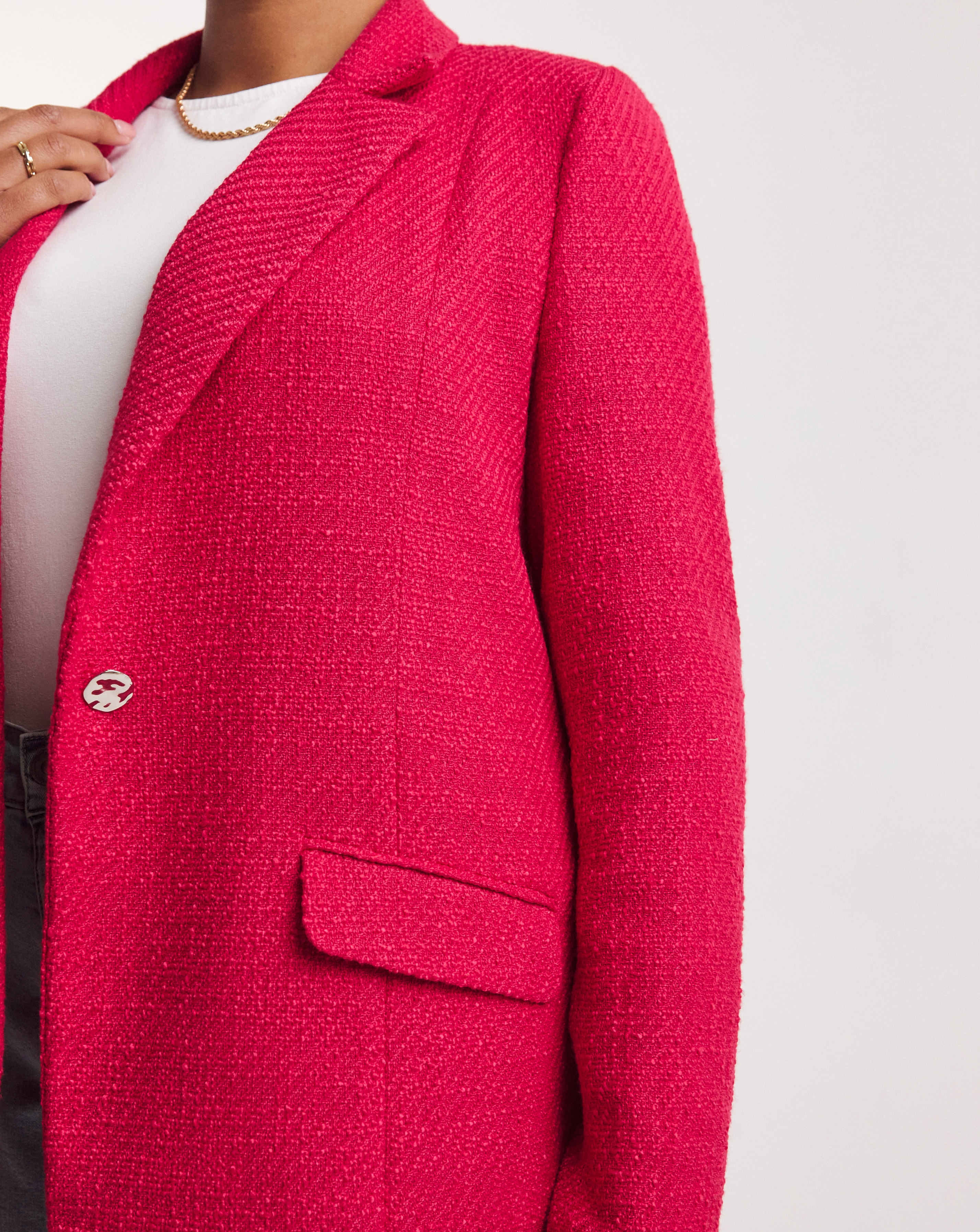Pink boucle coat asda 2025