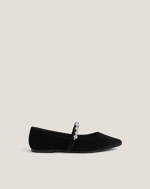Monsoon Elia Embellished Velvet Pumps