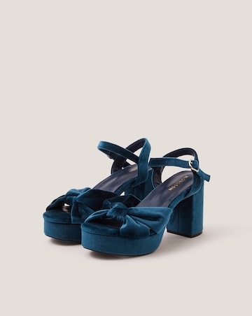 Monsoon Nola Velvet Platform Heels