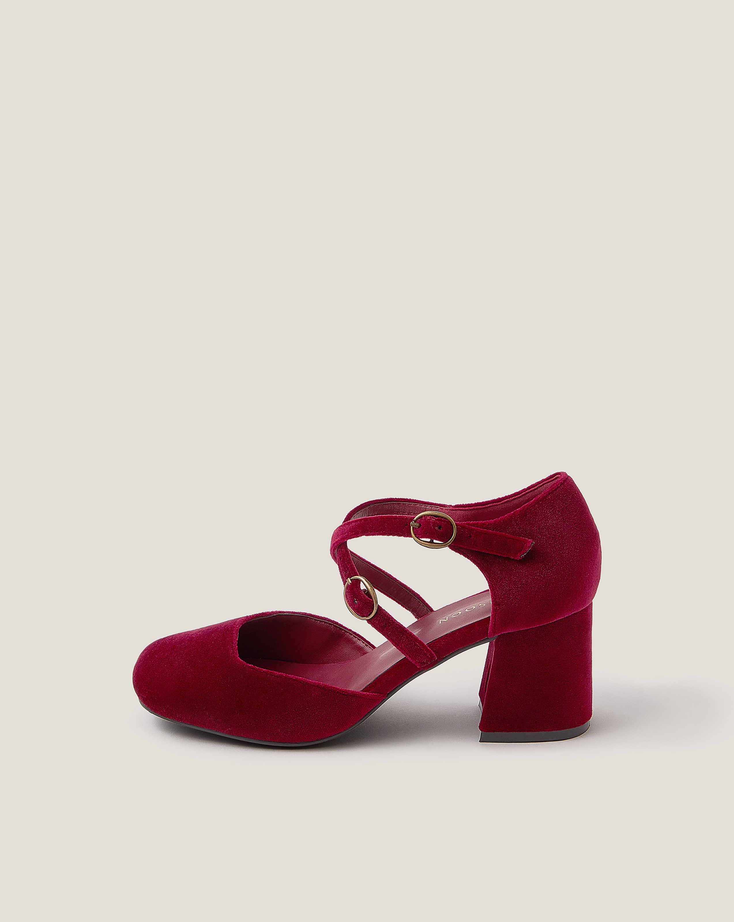 Monsoon Gia Velvet Mary Jane Heels