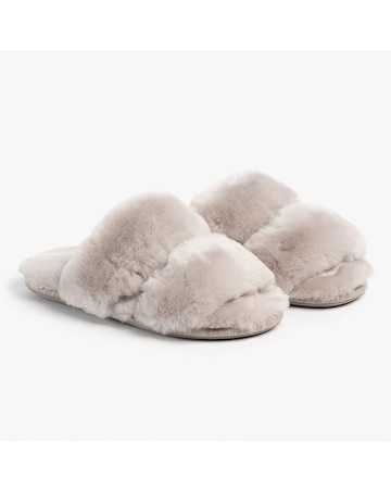 Just Sheepskin Ladies Poppy Open Toe Sheepskin Slider
