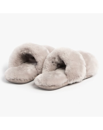 Just Sheepskin Ladies Poppy Open Toe Sheepskin Slider