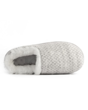 Totes Ladies Sparkle Knit Swept Back Mule Slippers