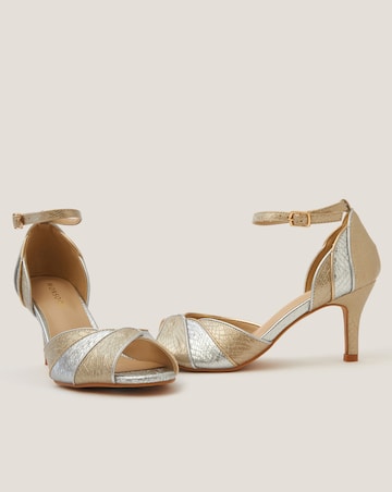 Monsoon Meg Metallic Two Tone Heels